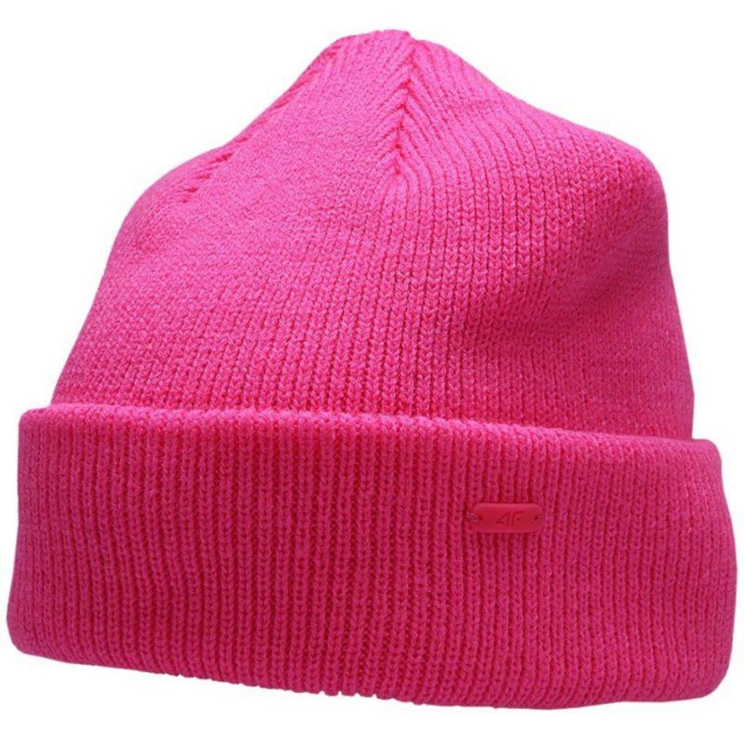 4F 4F Men's Logo Beanie in Pink