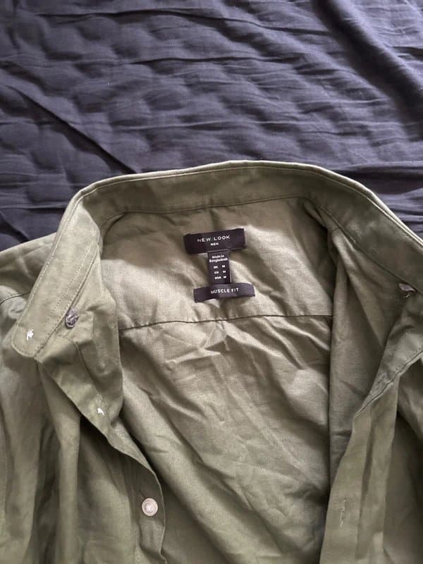 New Look Newlook Green Muscle fit medium shirt