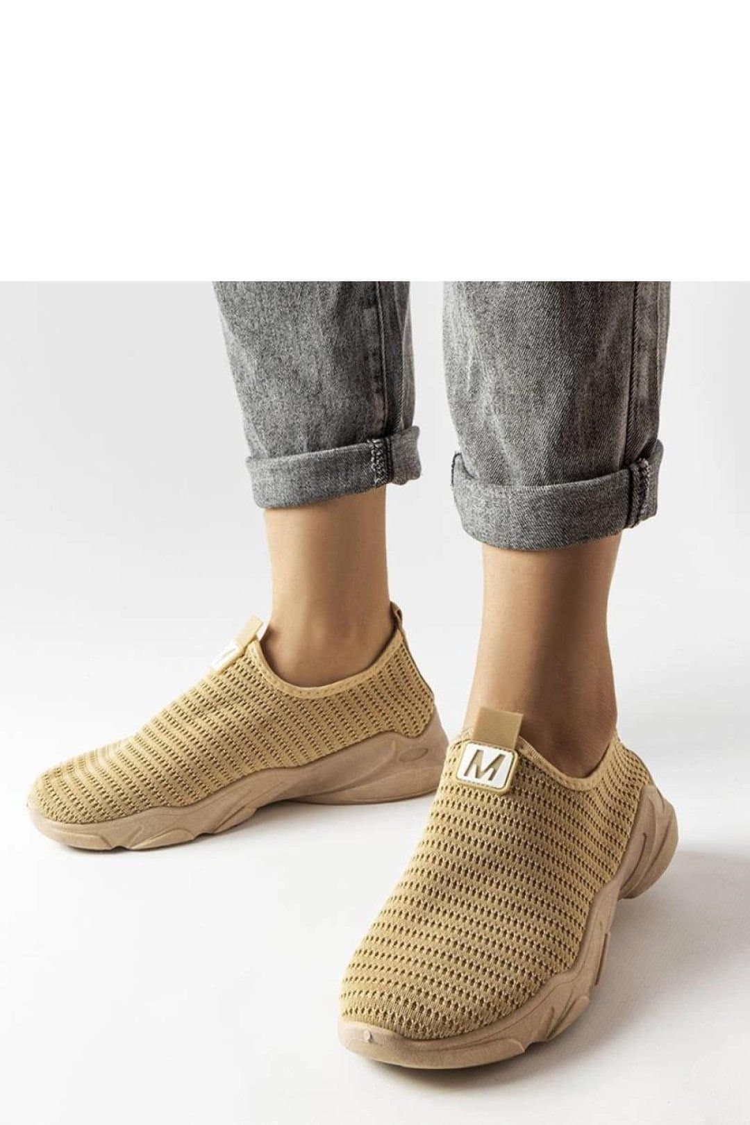 Love Lace Love Lace Women's Elegant Slip On Sport Shoes Azalee Breathable Low Profile in Beige