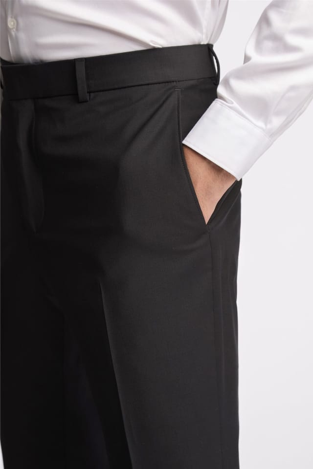 Ted Baker Ted Baker Men's Flat Fronted Slim Fit Suit Trousers in Black - 3