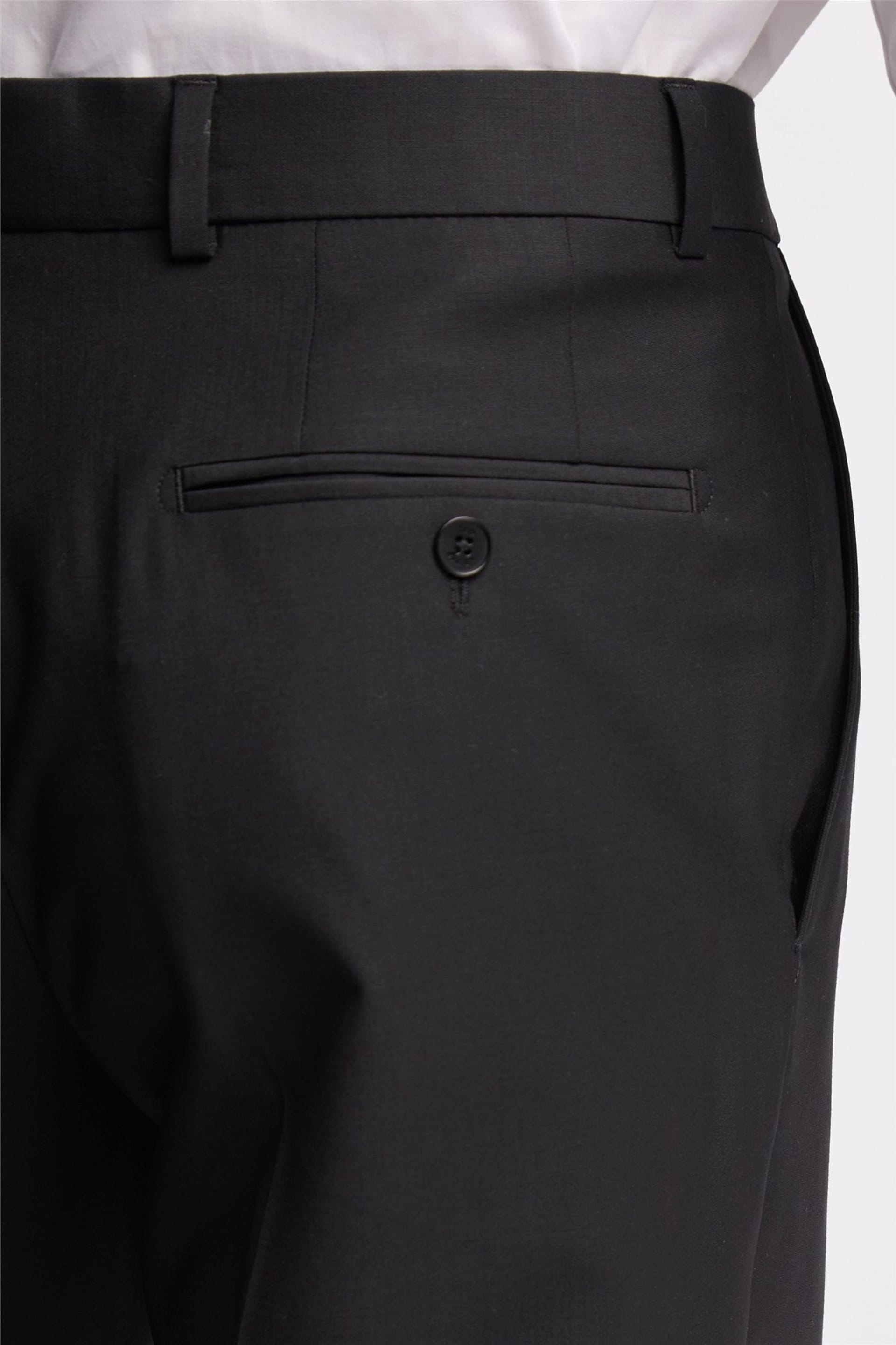 Ted Baker Ted Baker Men's Flat Fronted Slim Fit Suit Trousers in Black - 4