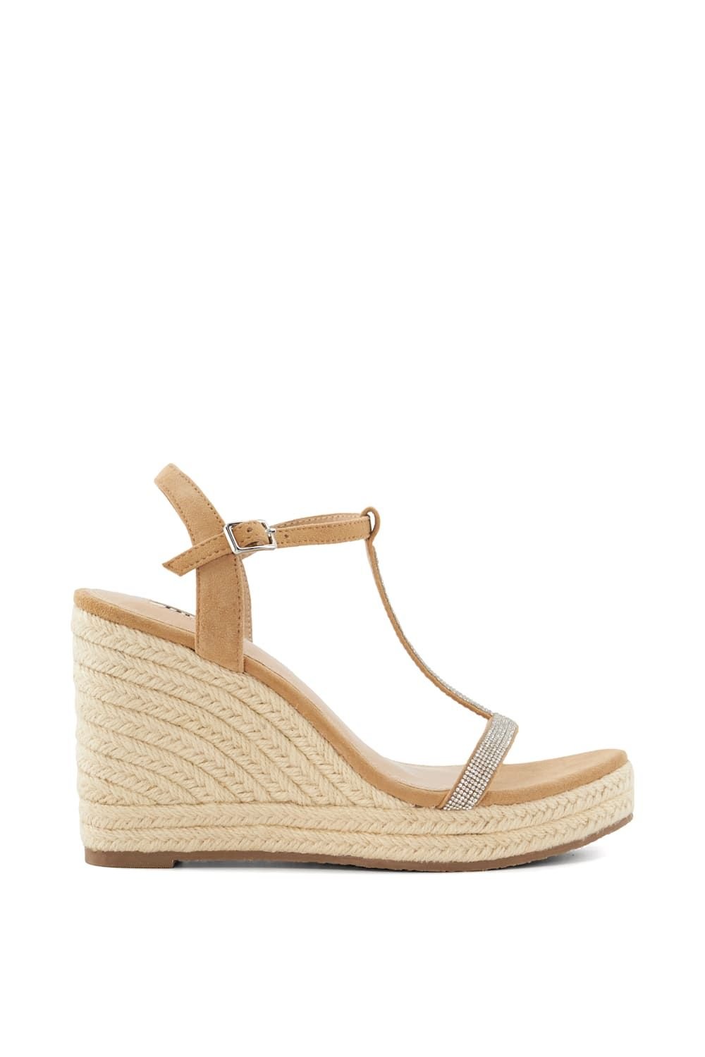 Dune London Dune London Women's 'Kitten' Suede Wedges in Natural - 1