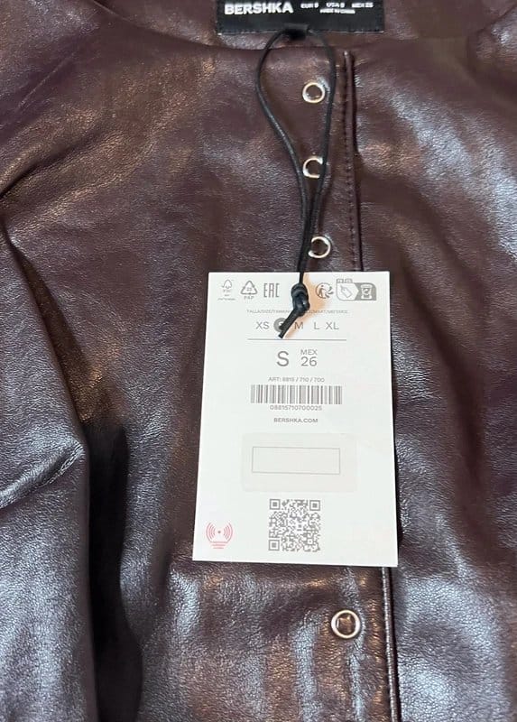 Bershka Brown Burgundy Faux Leather Waistcoat Top