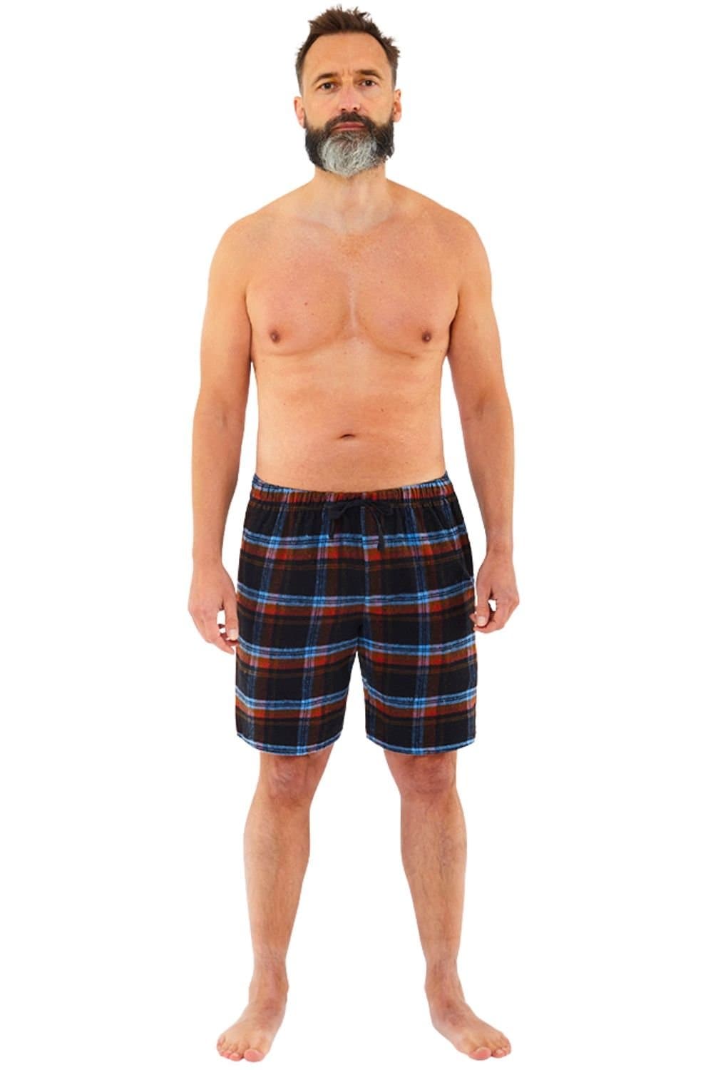 Just Essentials Just Essentials Men's Mens Flannel Check Pyjama Shorts in Black