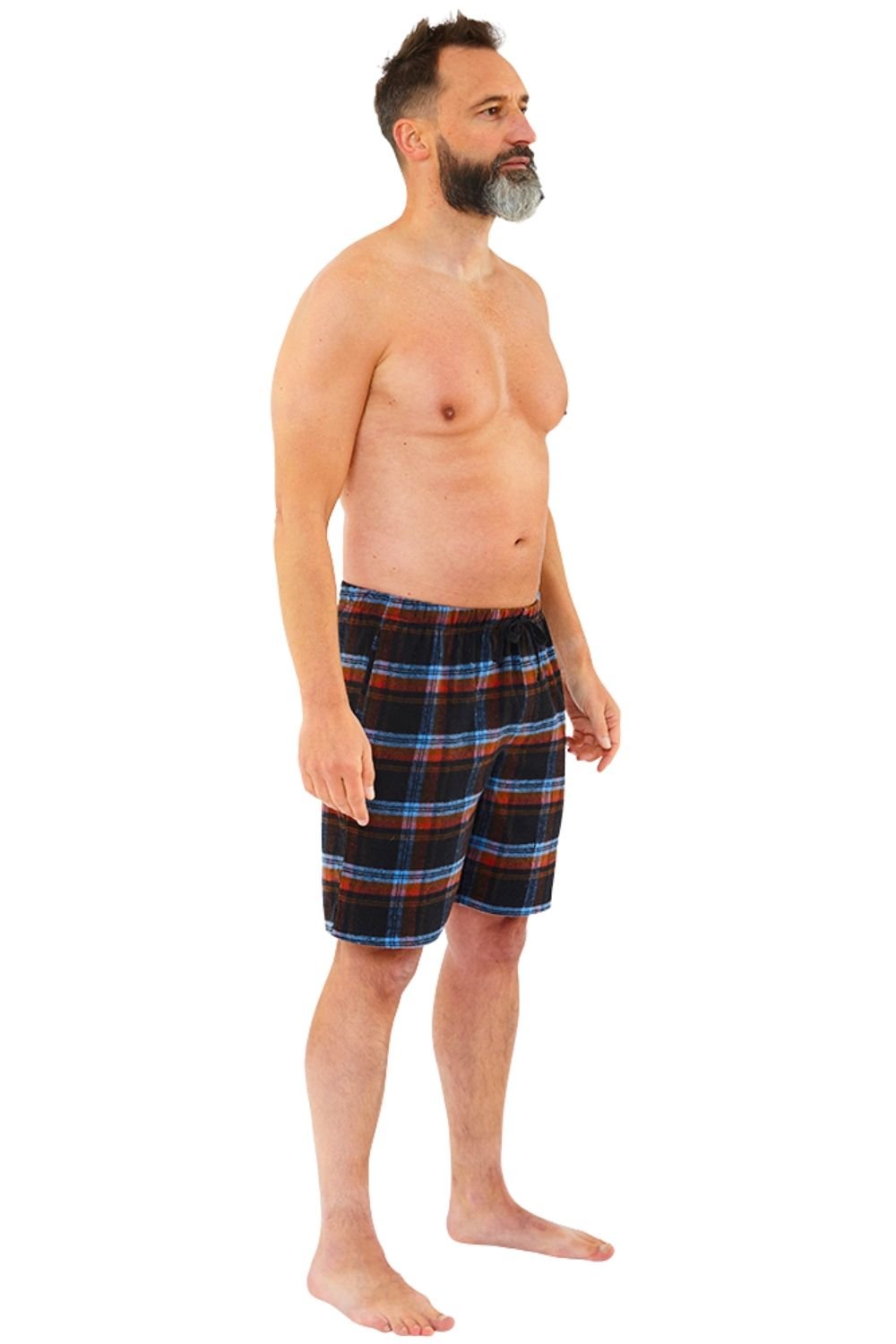 Just Essentials Just Essentials Men's Mens Flannel Check Pyjama Shorts in Black - 2