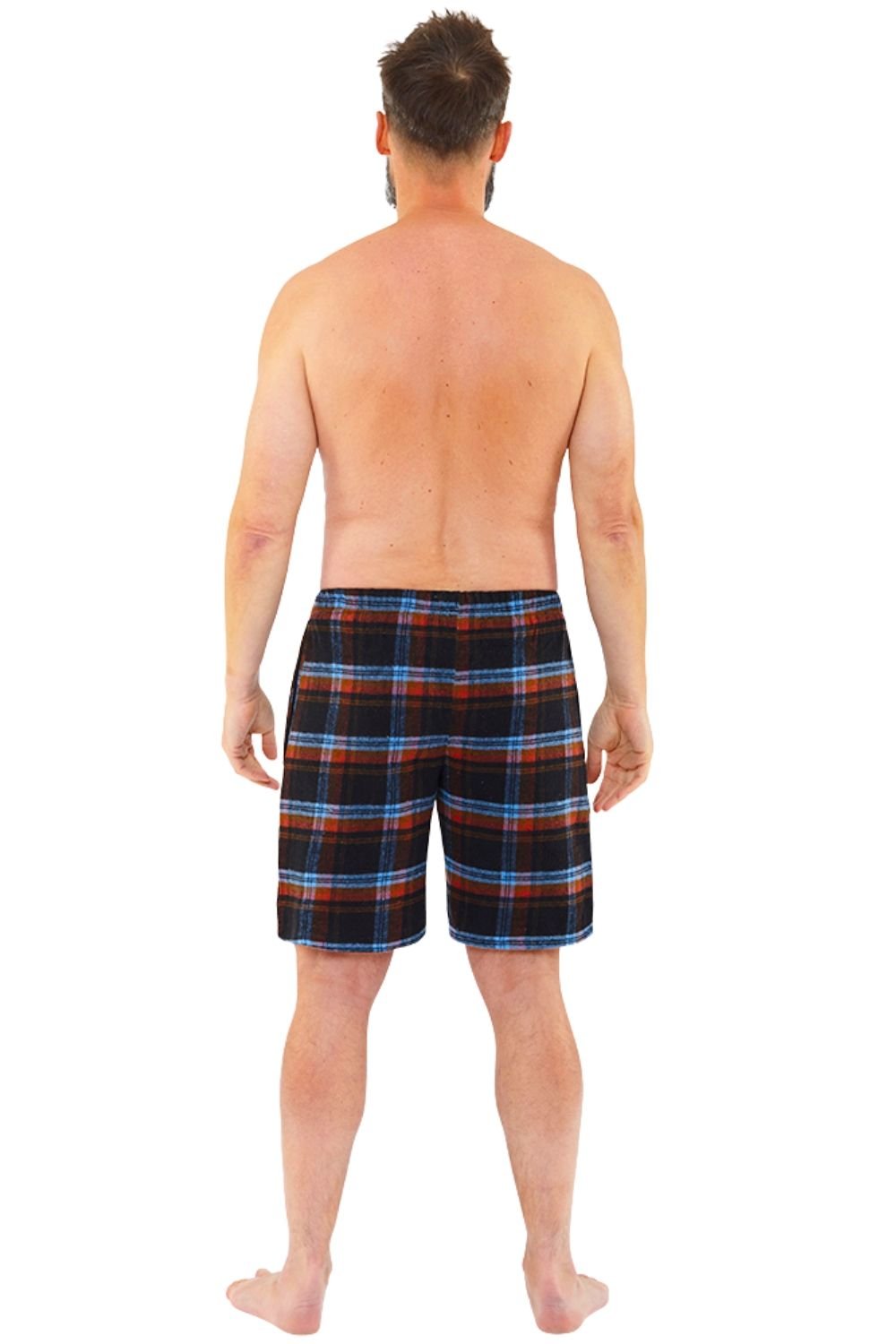 Just Essentials Just Essentials Men's Mens Flannel Check Pyjama Shorts in Black - 3