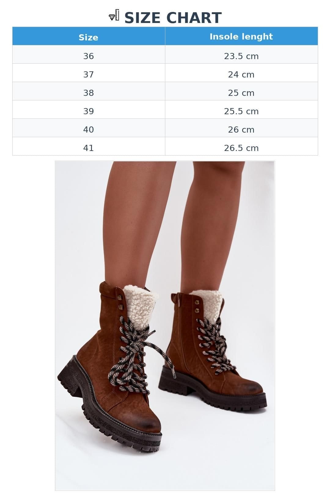 Love Lace Love Lace Women's Trapper Faux Lace Zip Ankle Boots for Autumn Winter in Brown - 4