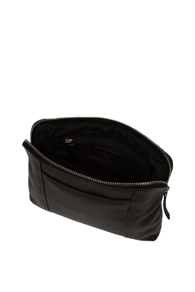 Cultured London Cultured London Women's 'Celina' Leather Cross Body Bag in Black - 3