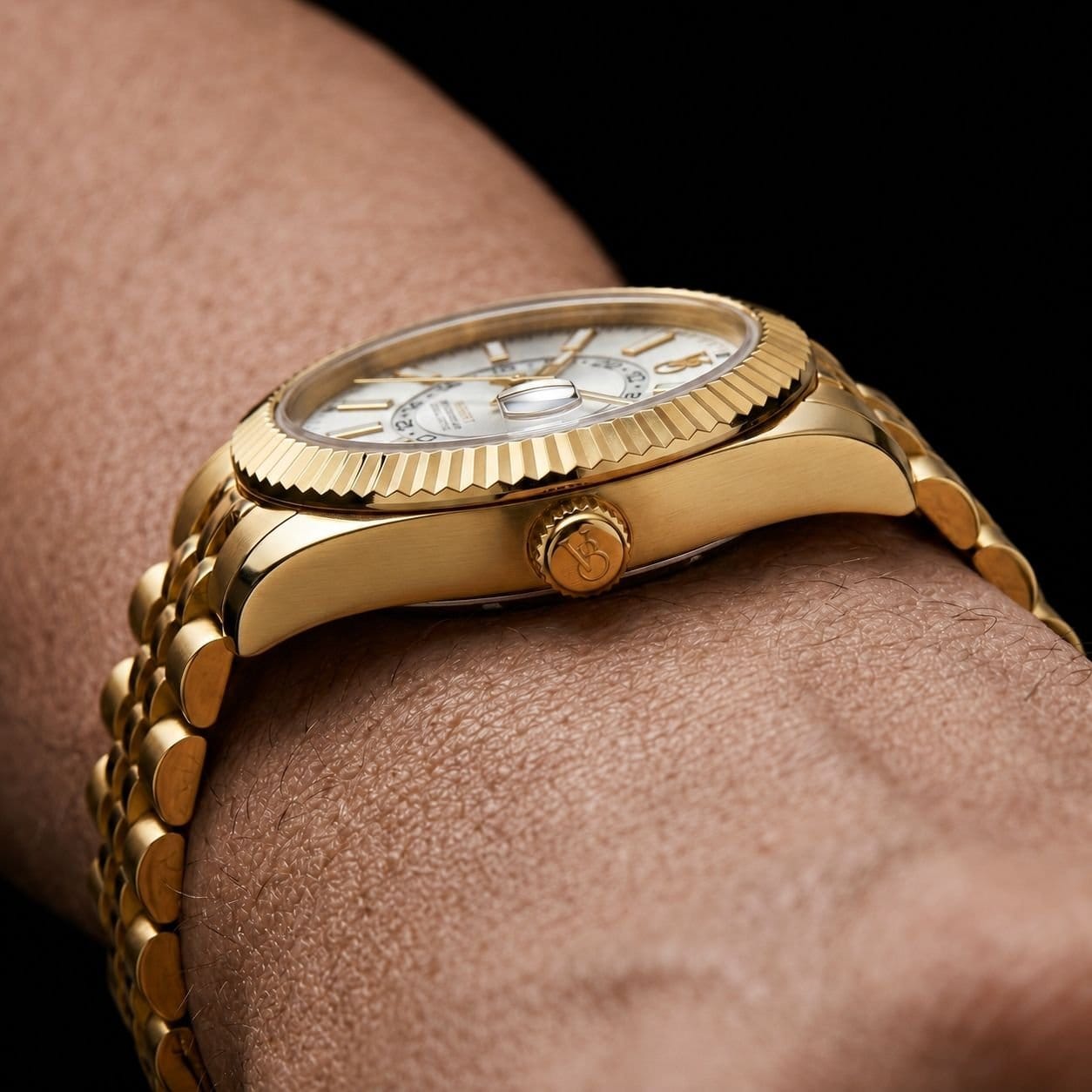 VON BREYER VON BREYER Men's Mens Watch Regent II GOLD 24 Hour Silver Dial 42MM in Metallic Gold - 4
