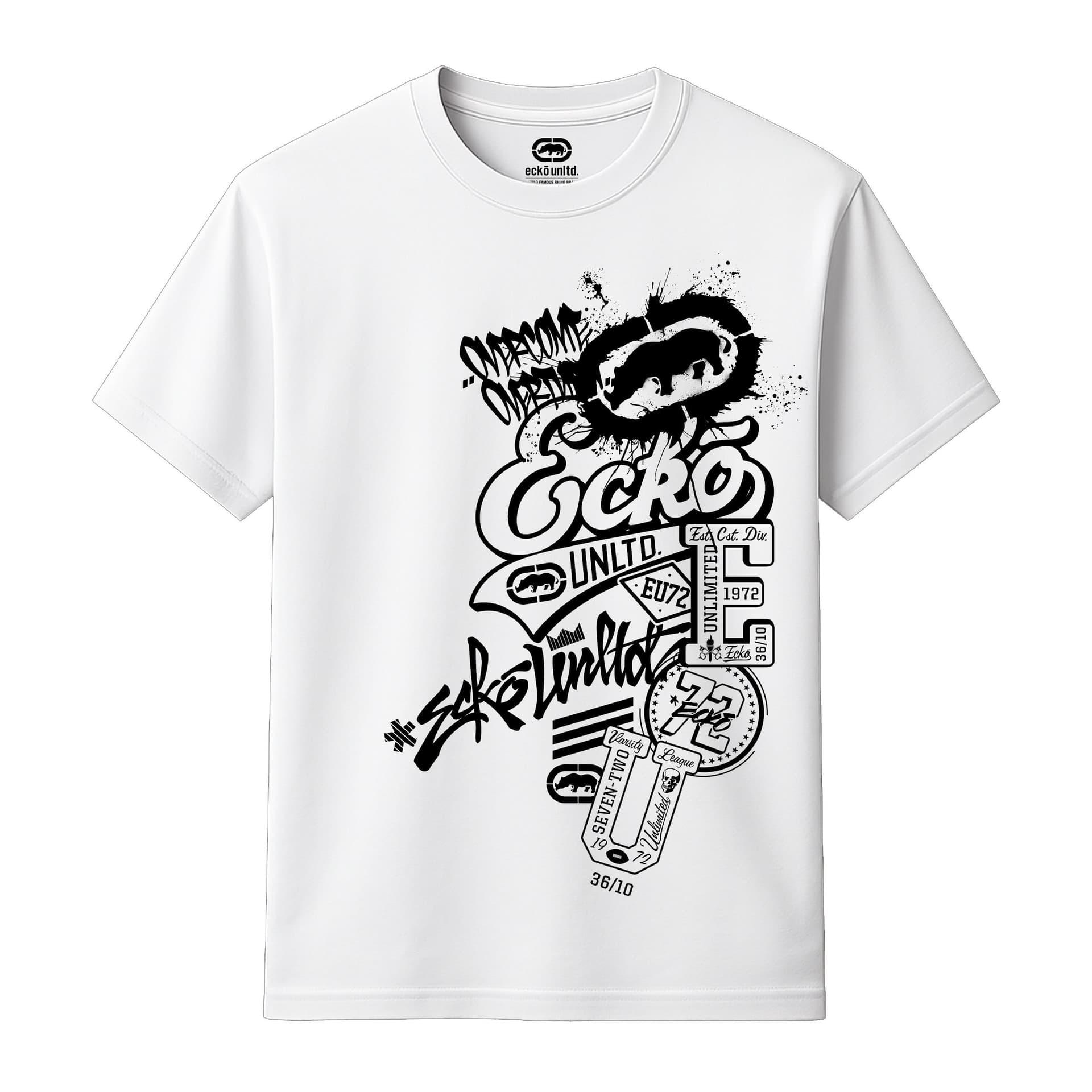 Ecko Untld. Ecko Untld. Men's Logo'd Up T-Shirt in White