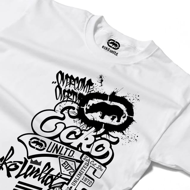Ecko Untld. Ecko Untld. Men's Logo'd Up T-Shirt in White - 3
