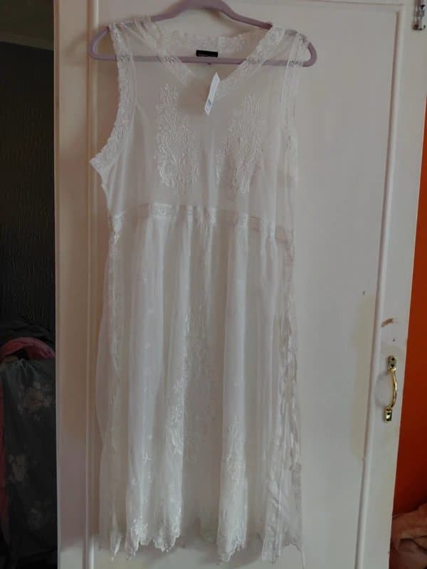 Topshop Topshop boho lace/soft tulle over dress/cover up