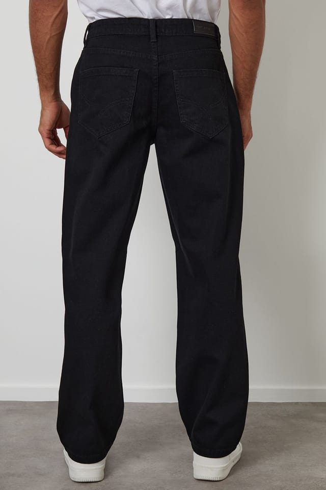 Threadbare Threadbare Men's Loose Fit Jeans in Black - 2