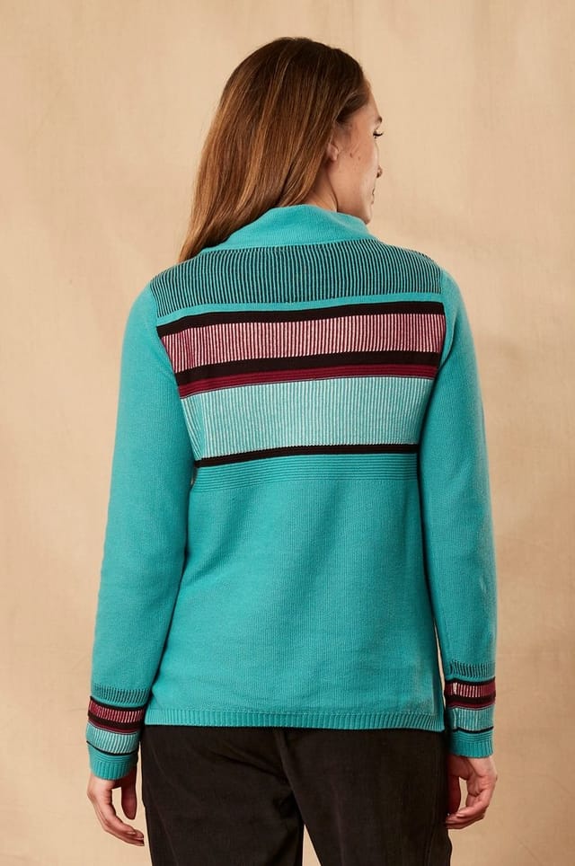 Nomads Clothing Nomads Clothing Women's Womens Long Sleeve Cotton Jumper in Teal - 3