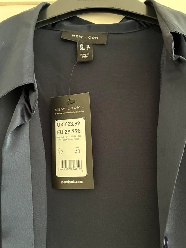 New Look Navy Satin Blouse