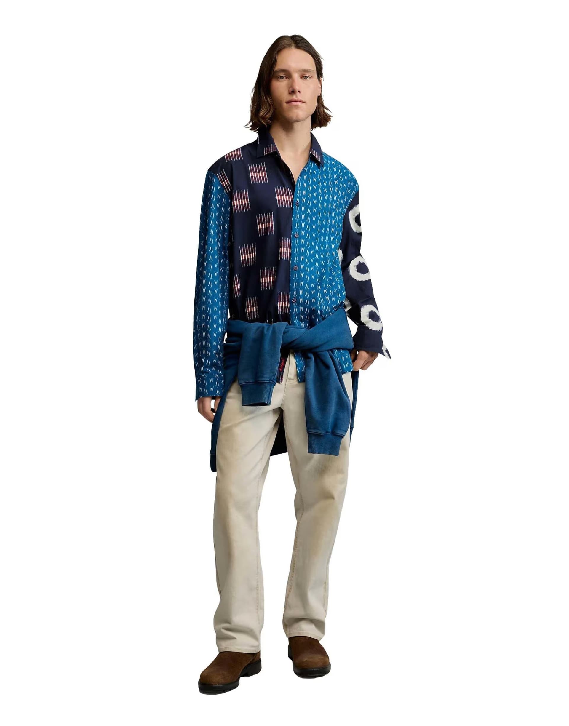 ASOS Desigual Patch printed shirt in blue