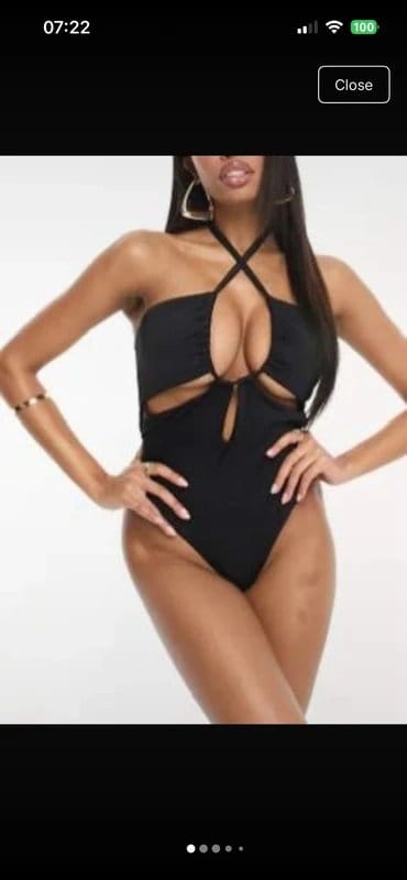 ASOS Design ASOS design swimsuit one piece black 10/12 NEW - 1