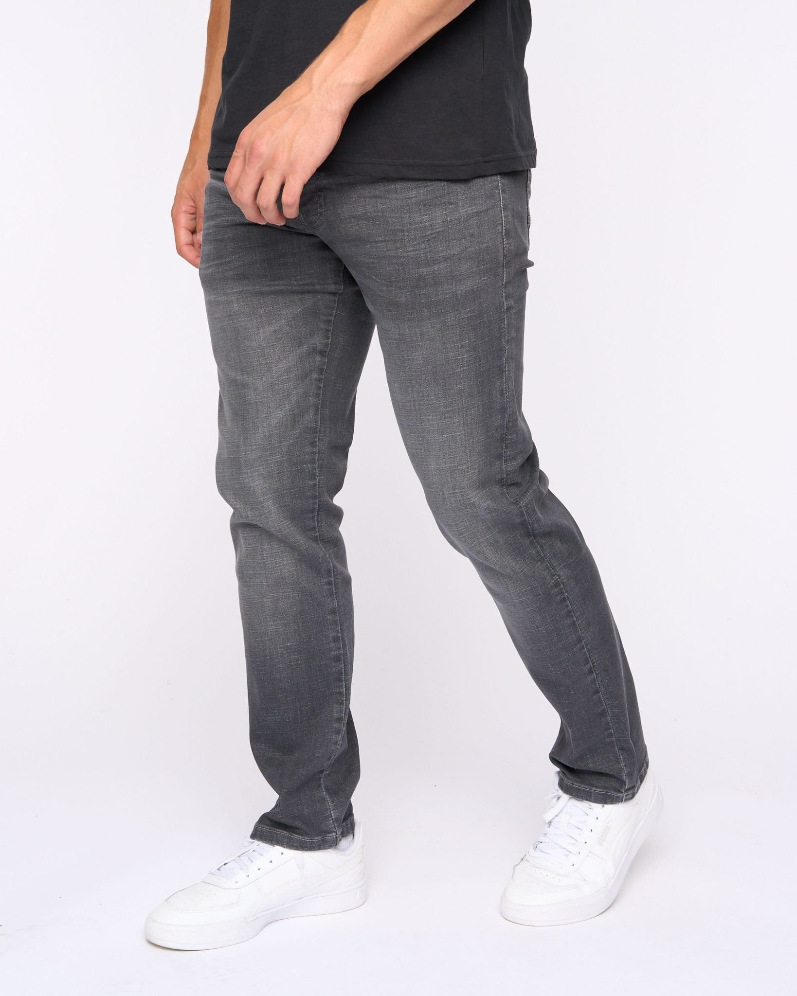 Bewley&Ritch Bewley&Ritch Newbury Men's Straight-Fit Stretch Jeans in Grey - 4