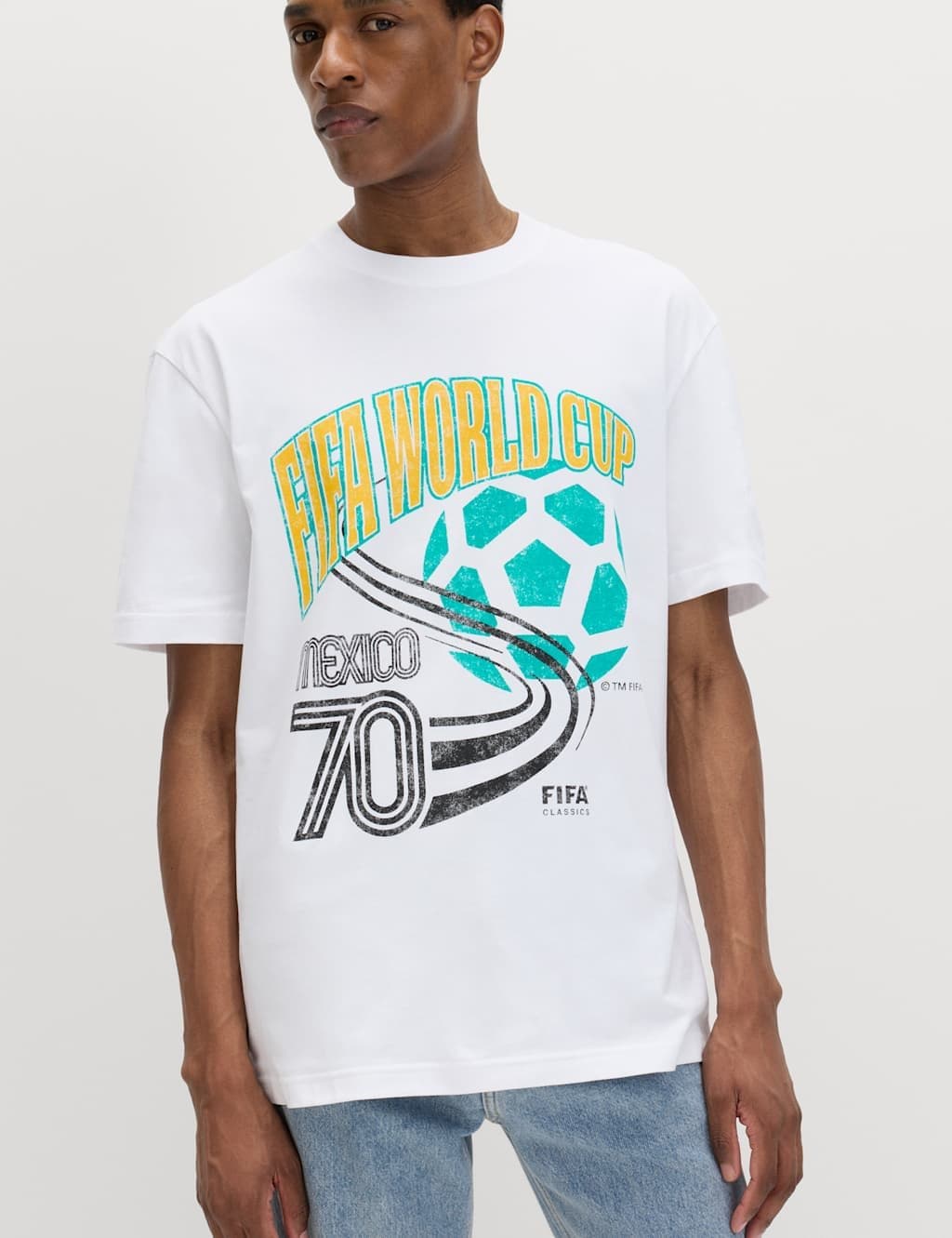 Marks & Spencer M&S Pure Cotton FIFA™ Classics Mexico T-Shirt White