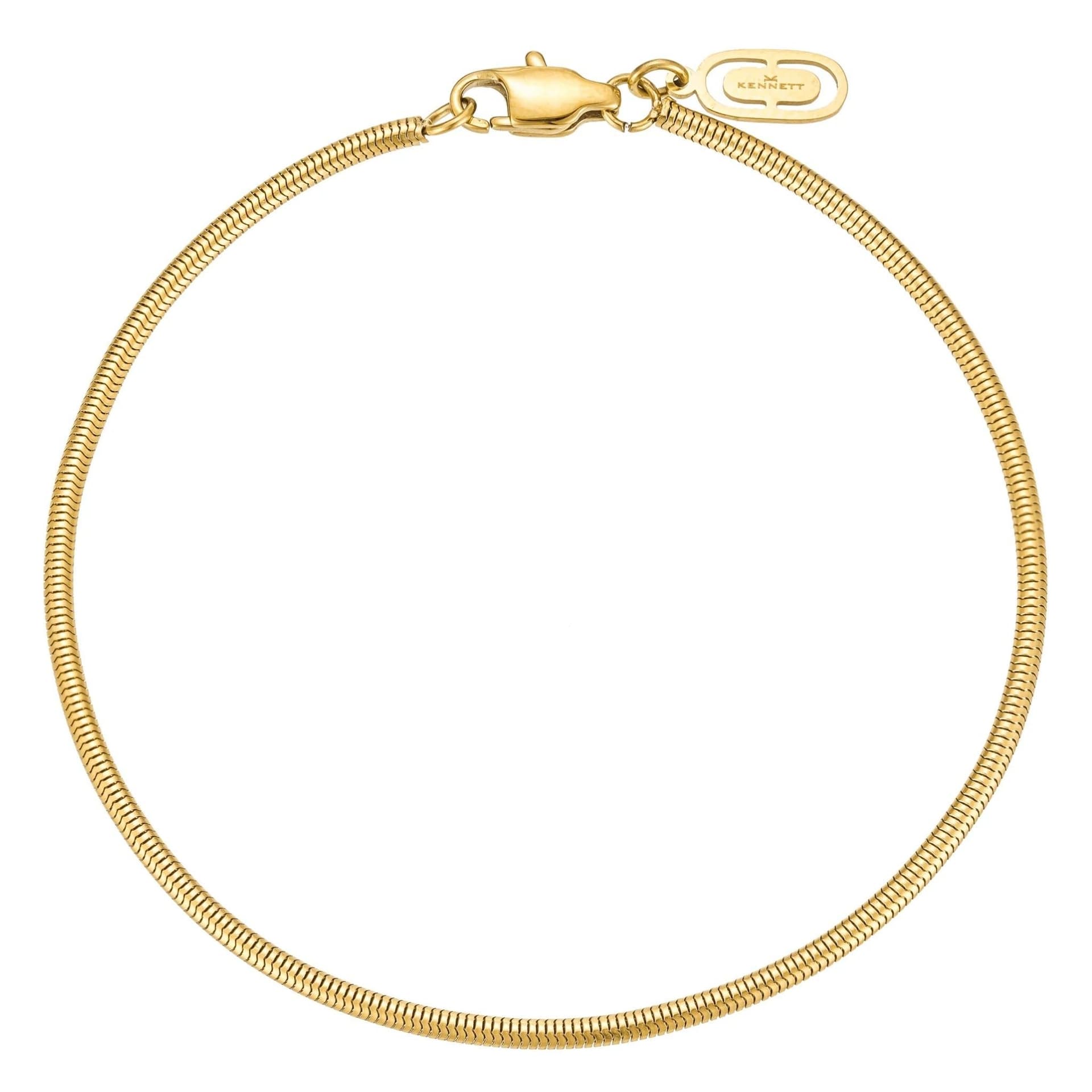 Kennett Kennett Men's Gold Snake Chain Bracelet 2mm 19cm