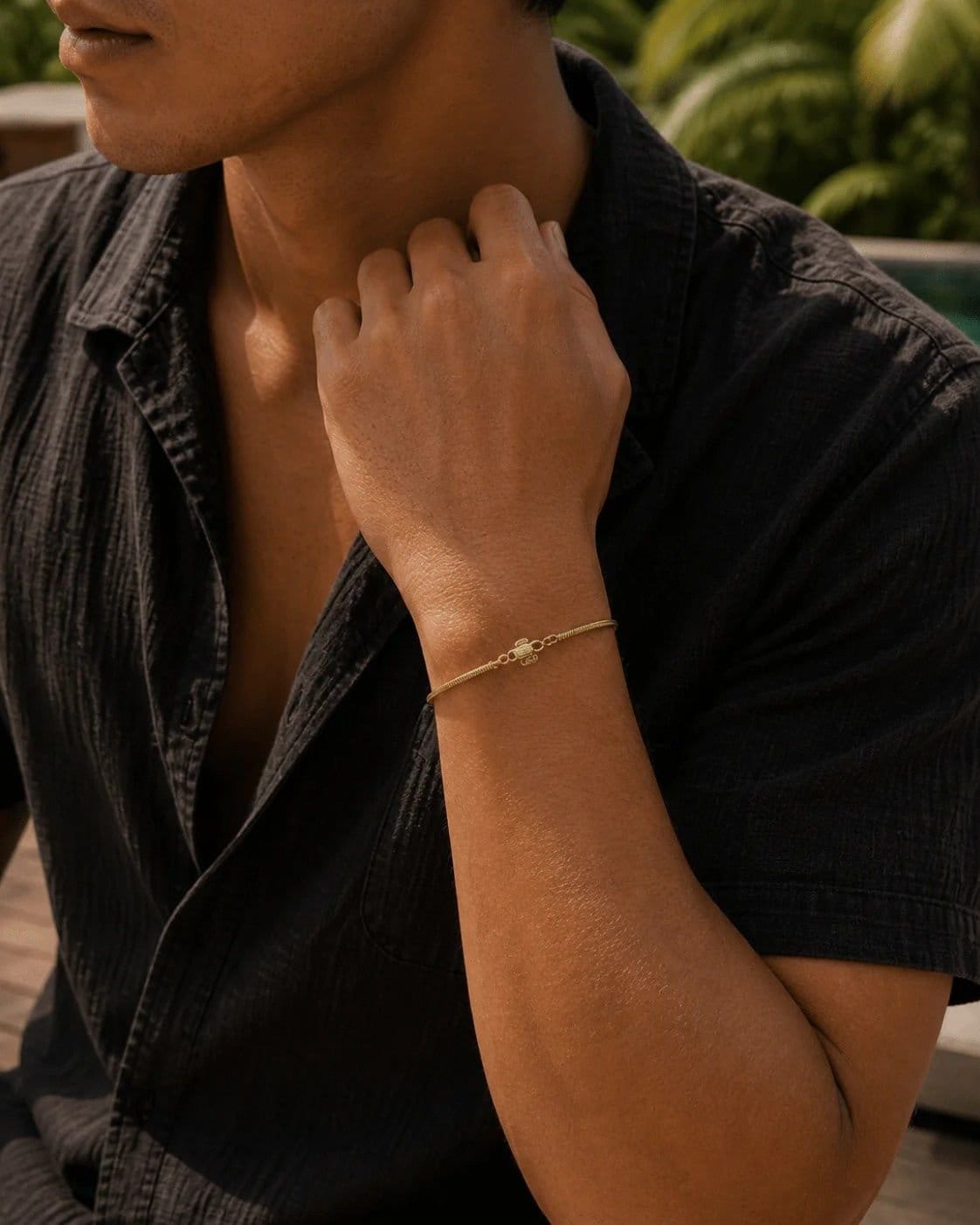 Kennett Kennett Men's Gold Snake Chain Bracelet 2mm 19cm - 4