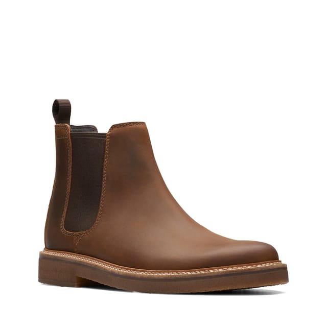 Clarks Clarks Men's Clarkdale Easy Chelsea Boot Beeswax Leather Chelsea Boots in Brown - 2