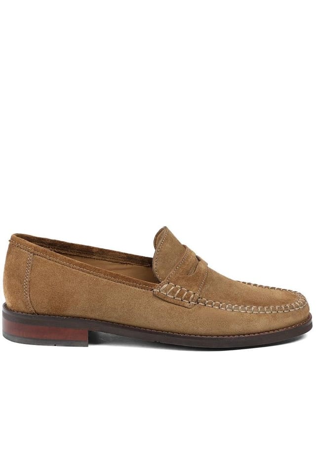 Jones Bootmaker Jones Bootmaker Men's Quennell Leather Penny Loafers in Tan - 2