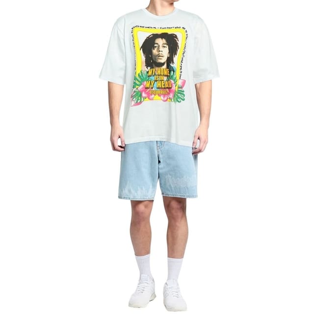 Dsquared2 Dsquared2 Men's Skater Fit Home Is In My Head Logo White T-Shirt - 3
