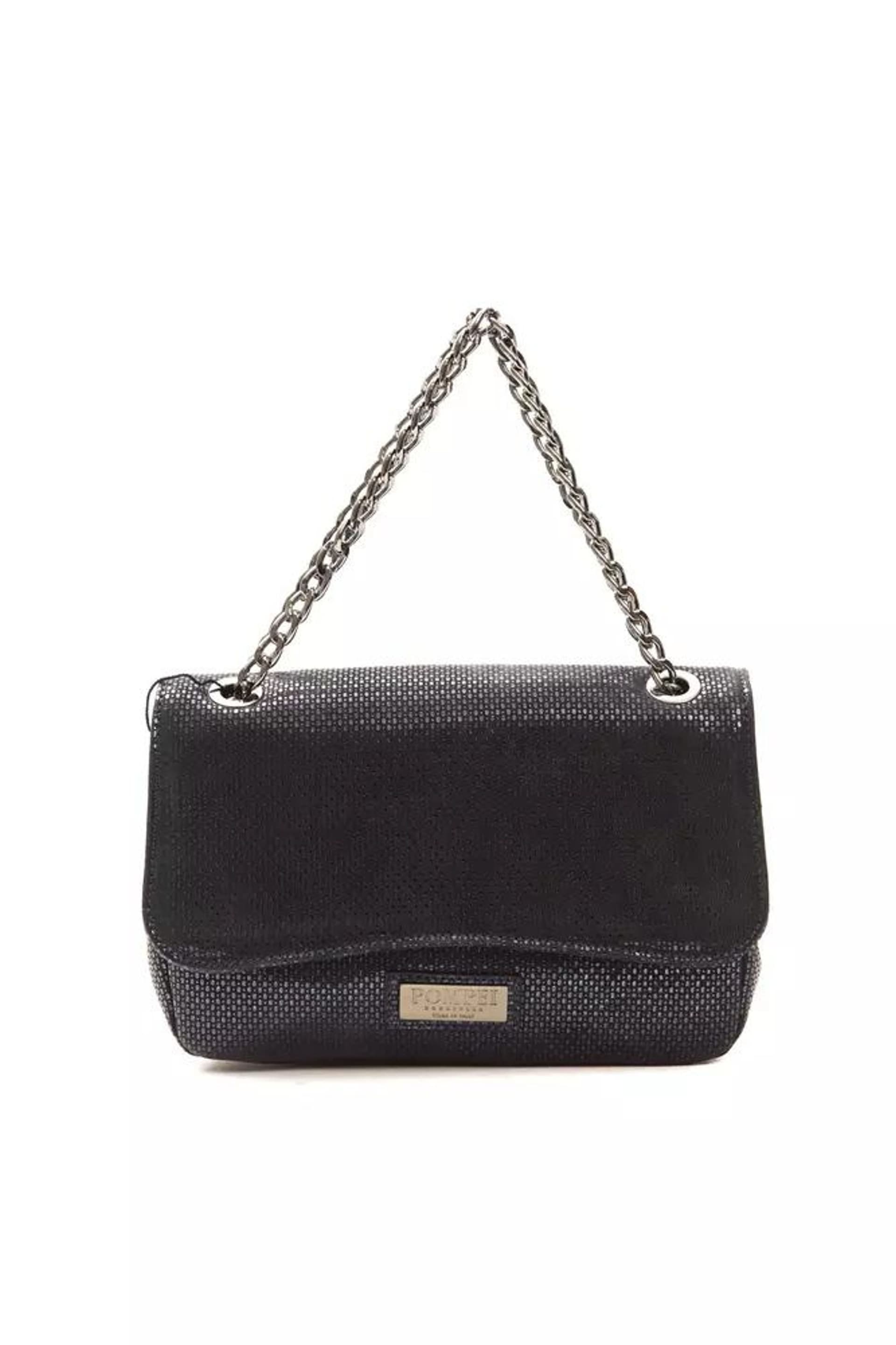 Pompei Donatella Pompei Donatella Black Suede Crossbody Bag