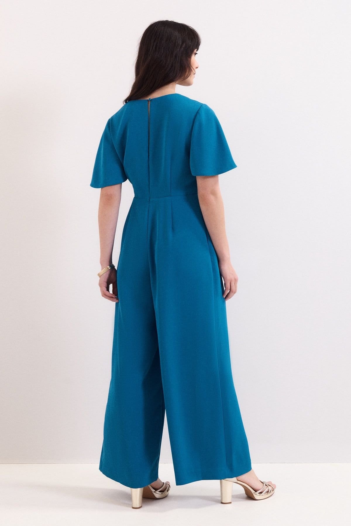 Phase Eight Phase Eight Women's Julissa V-Neck Jumpsuit in Turquoise - 4