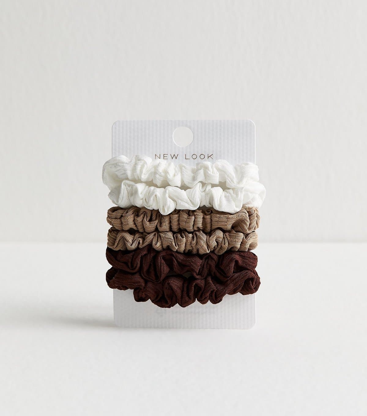 New Look Pack of 6 Multicolour Mini Crinkled Scrunchies New Look