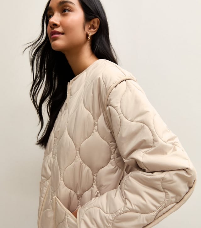 New Look Women's Stone Quilted Padded Jacket New Look - 2