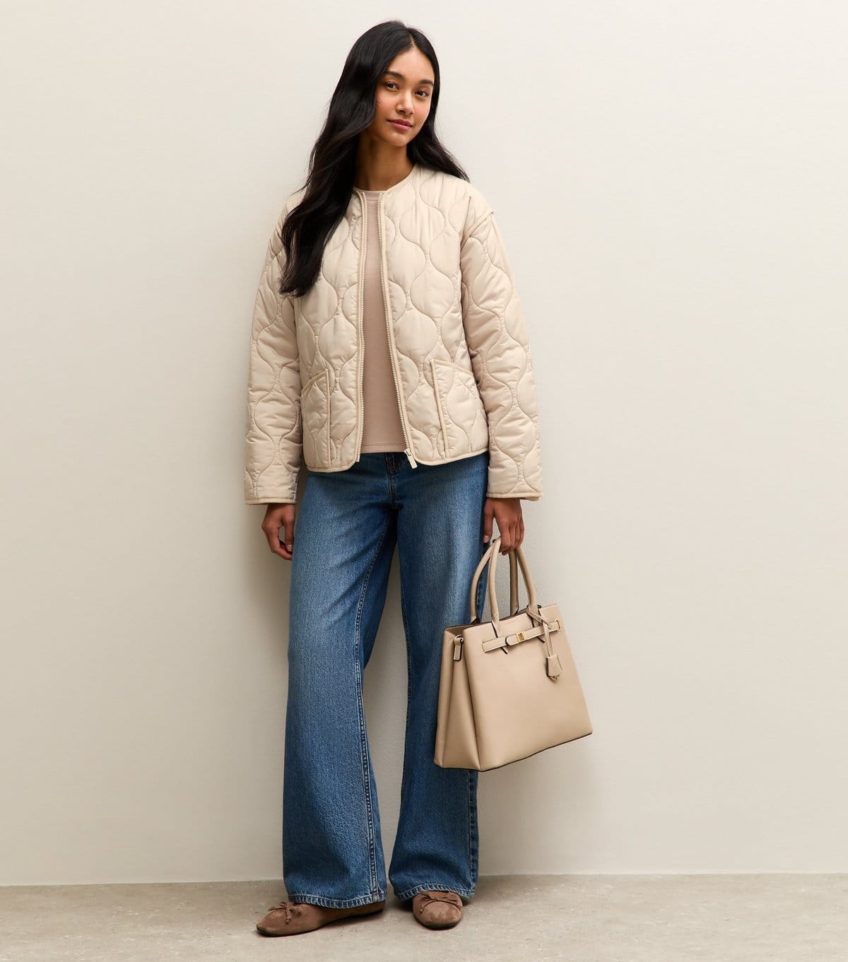 New Look Women's Stone Quilted Padded Jacket New Look - 4