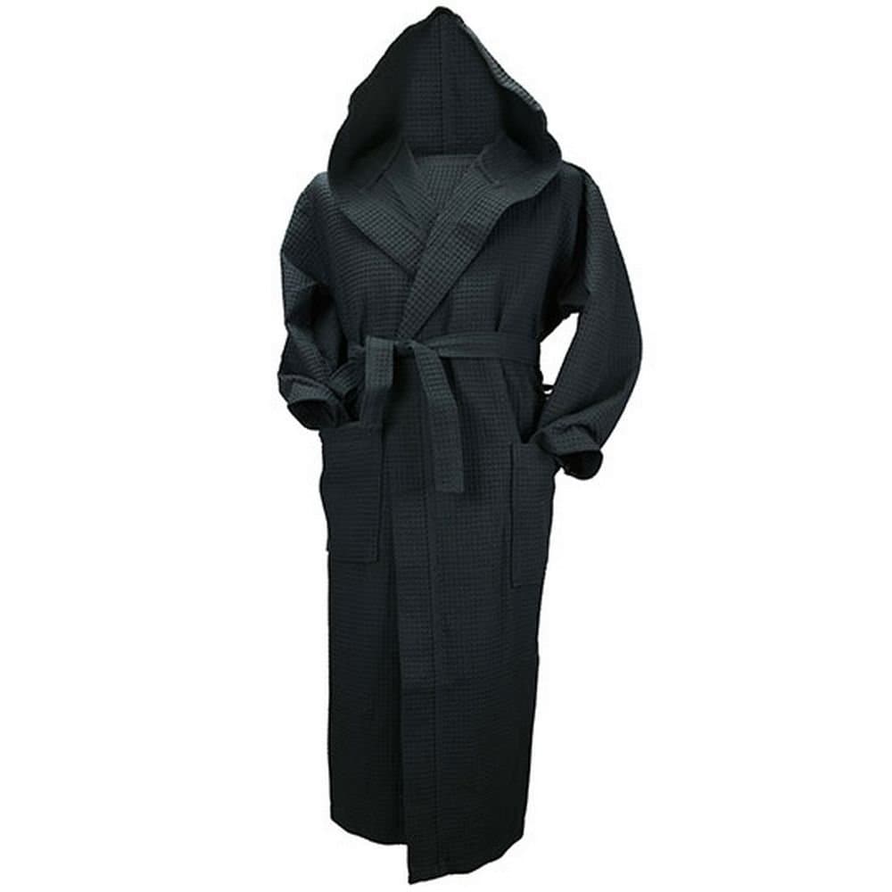 ARTG ARTG Women's Robezz Waffle Hooded Dressing Gown in Black