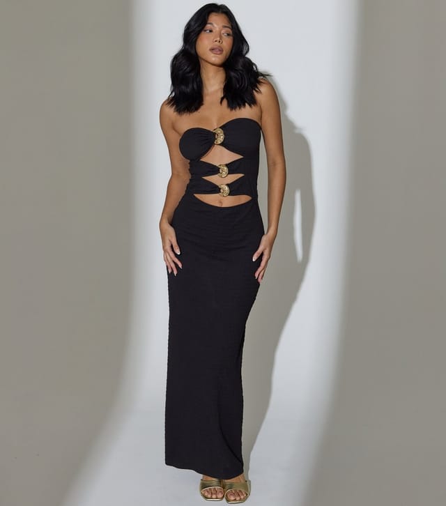 South Beach Women's Black Cut Out Bandeau Maxi Dress South Beach New Look - 3
