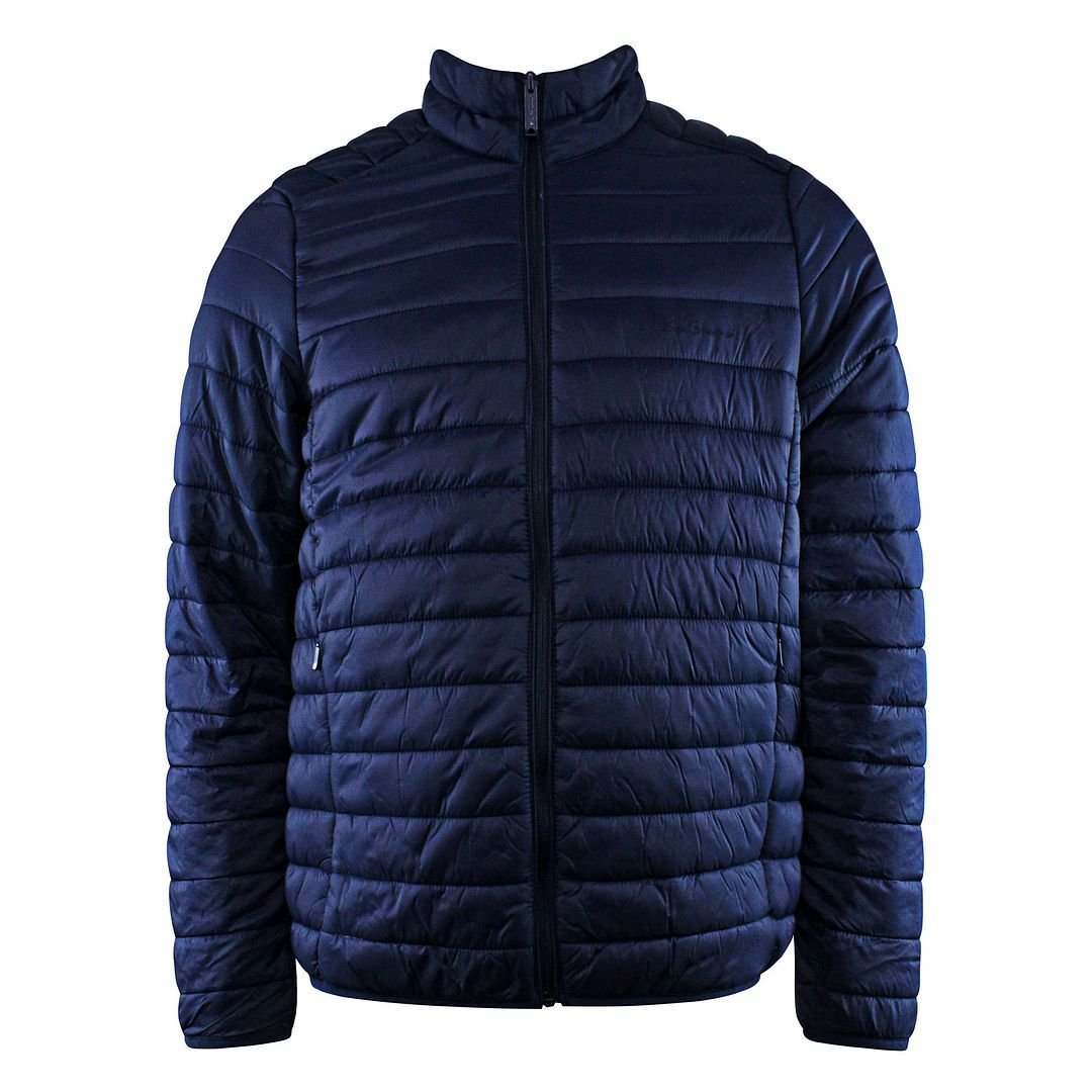 Ben Sherman Ben Sherman Men's Long Sleeve Zip Up Navy Blue Padded Jacket - 2