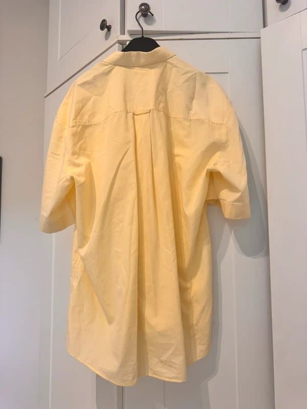 Melka Vintage Melka Butter Yellow oversized boyfriend button up shirt 100% cotton