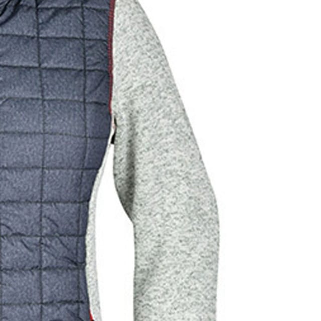 James and Nicholson James and Nicholson Women's Knitted Hybrid Jacket in Light Grey - 2