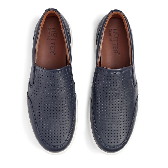 Hotter Hotter Men's 'Apex' Slip-On Shoes in Navy - 3