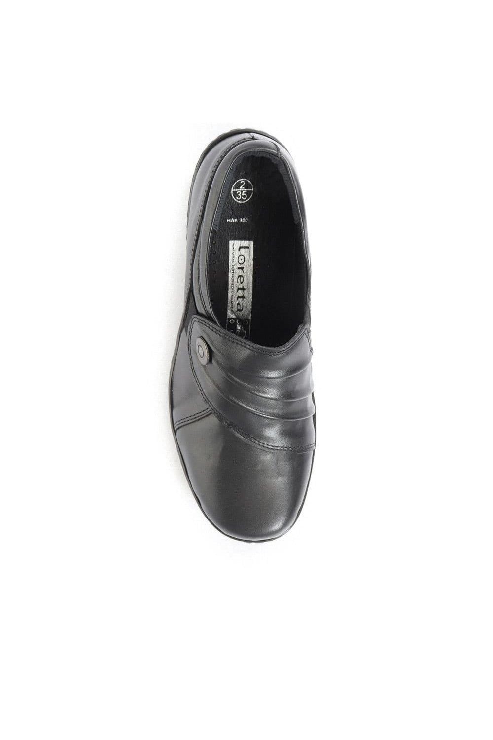 Pavers Pavers Women's Handmade Slip-On Leather Shoes in Black - 4