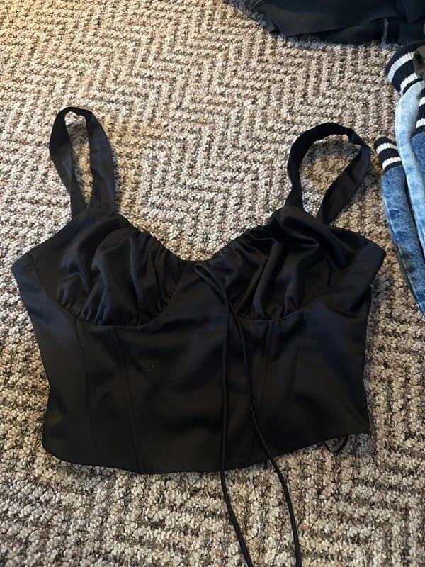 Bershka Black corset top