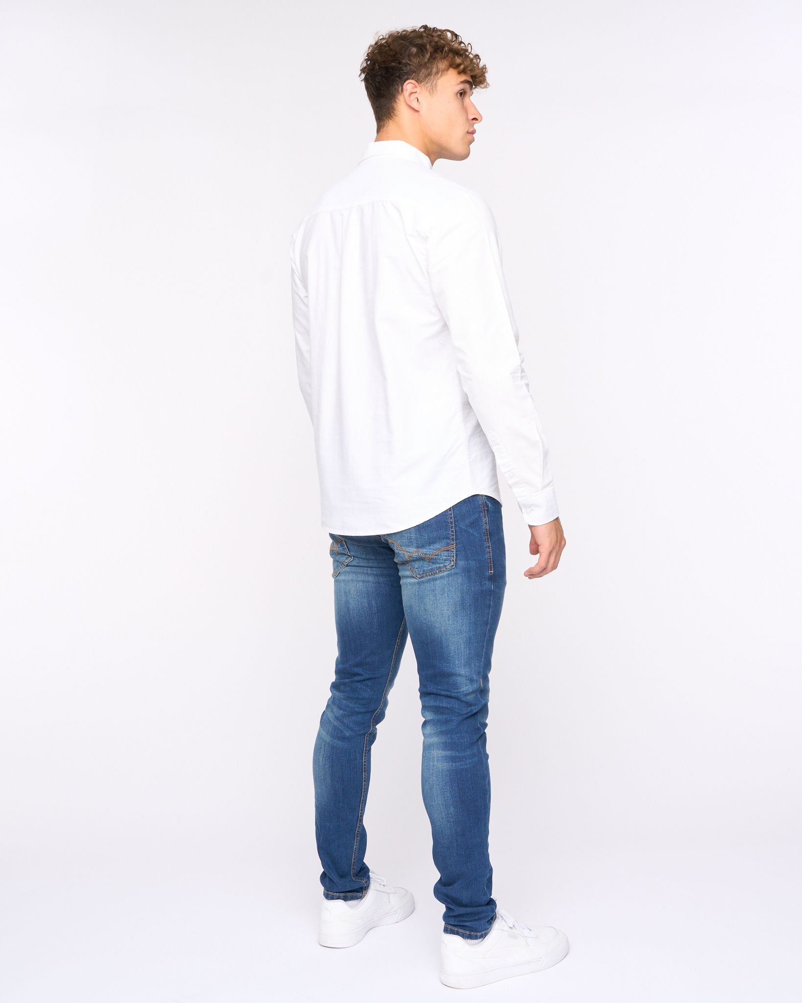 Bewley&Ritch Bewley&Ritch Men's Chatmen Slim Fit Oxford Shirt in White - 3