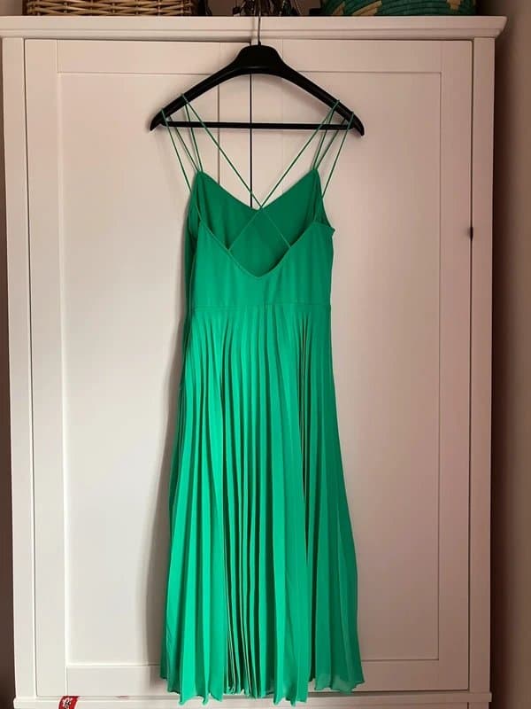 ASOS ASOS Emerald Green Pleated midi dress UK 08