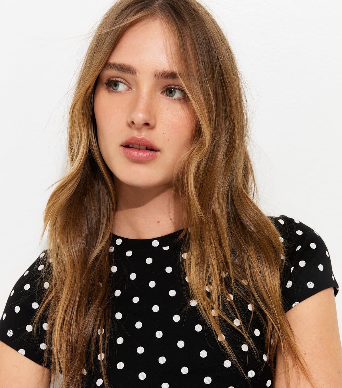 New Look New Look Black Polka Dot Baby Tee