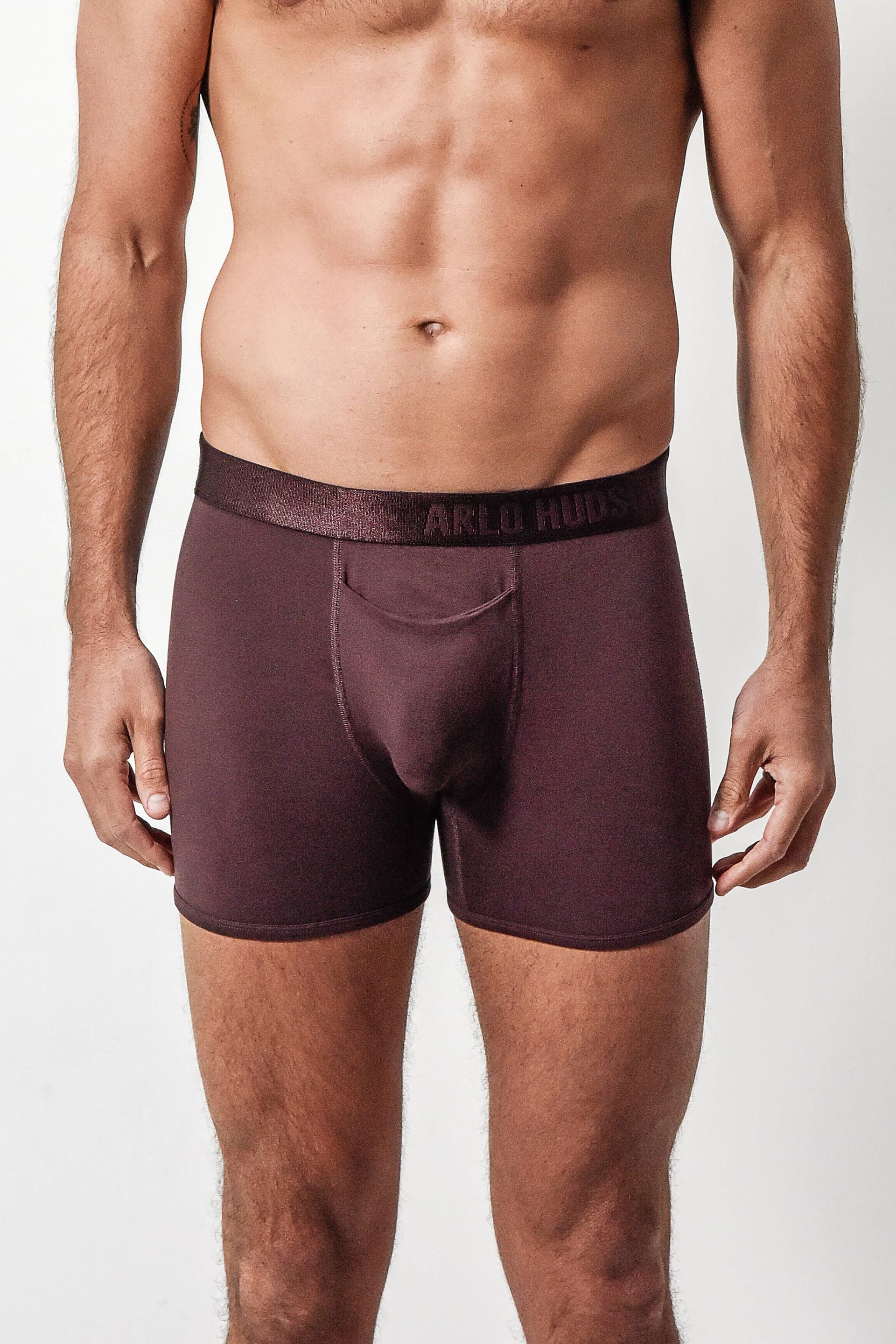 Arlo Hudson Arlo Hudson Men's Plain Tencel™ Trunk in Maroon