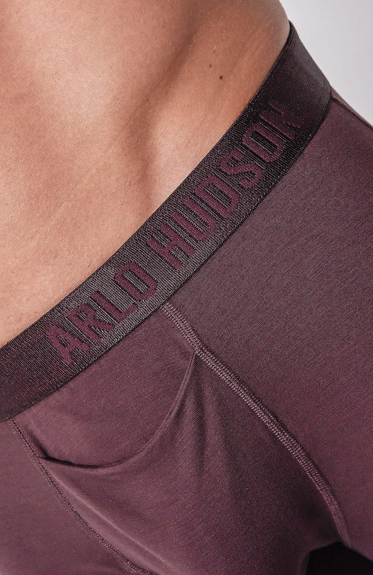 Arlo Hudson Arlo Hudson Men's Plain Tencel™ Trunk in Maroon - 3