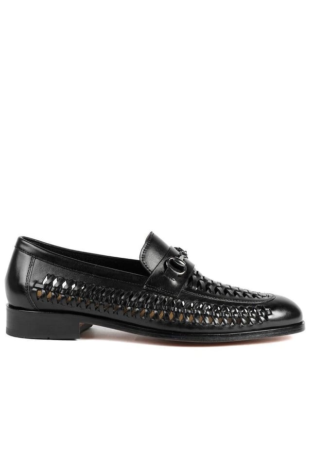 Jones Bootmaker Jones Bootmaker Men's Rylee Slip On Leather Loafers in Black - 2