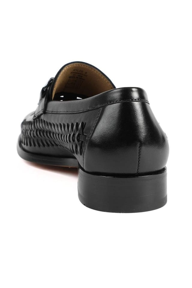 Jones Bootmaker Jones Bootmaker Men's Rylee Slip On Leather Loafers in Black - 3