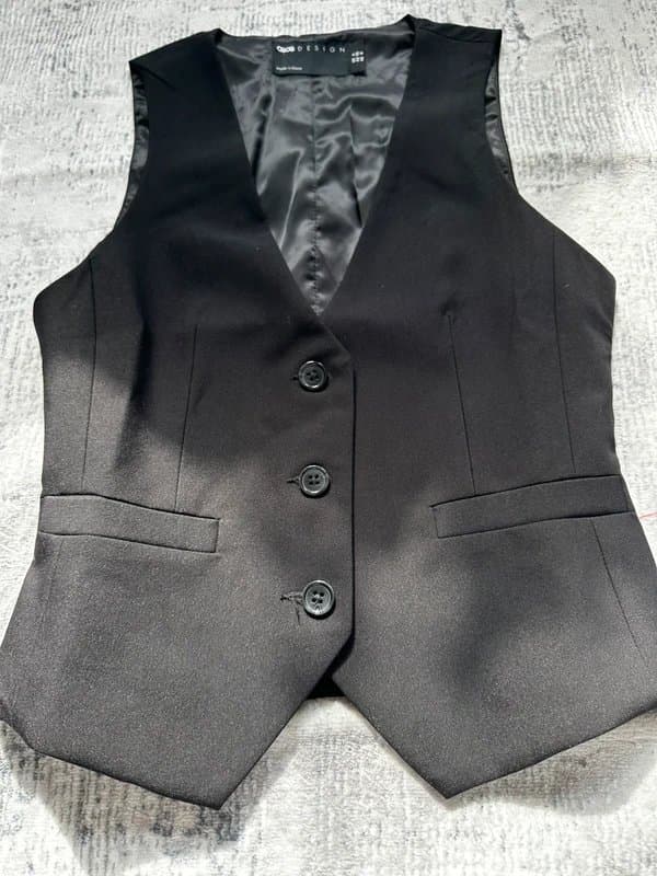 ASOS Black waist coat new with tags