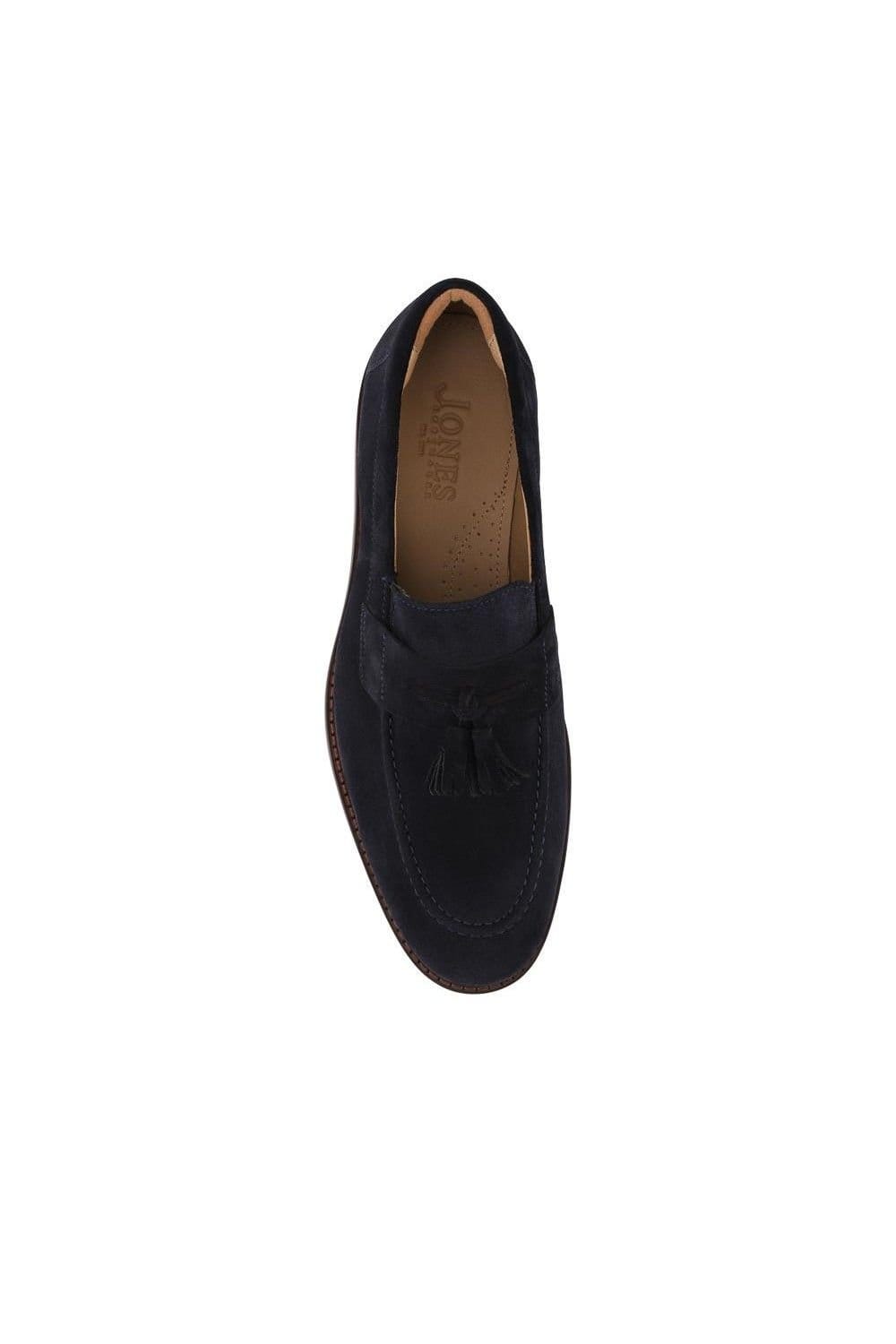Jones Bootmaker Jones Bootmaker Men's Rodrigo Wide-Fit Leather Tassel Loafers in Navy - 4